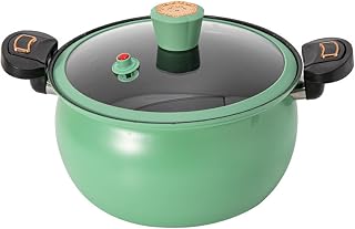 Stainless Steel Pressure Cooker, Pumpkin Pots for Cooking,Non-Stick Pumpkin Shaped Soup Pot, Multi-Function Micro Pressure Cooker,Multi-Function Micro Pressure Cooking Green