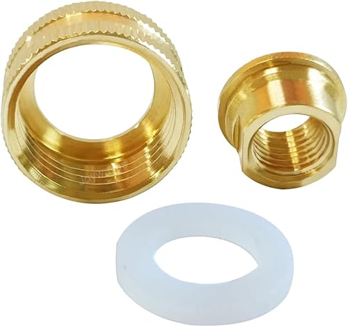 Miniatura 5 de Joywayus Tubo giratorio de latón 34 pulgadas GHT x 14 pulgadas NPT doble rosca hembra manguera de jardín roscada a tubo adaptador roscado (paquete