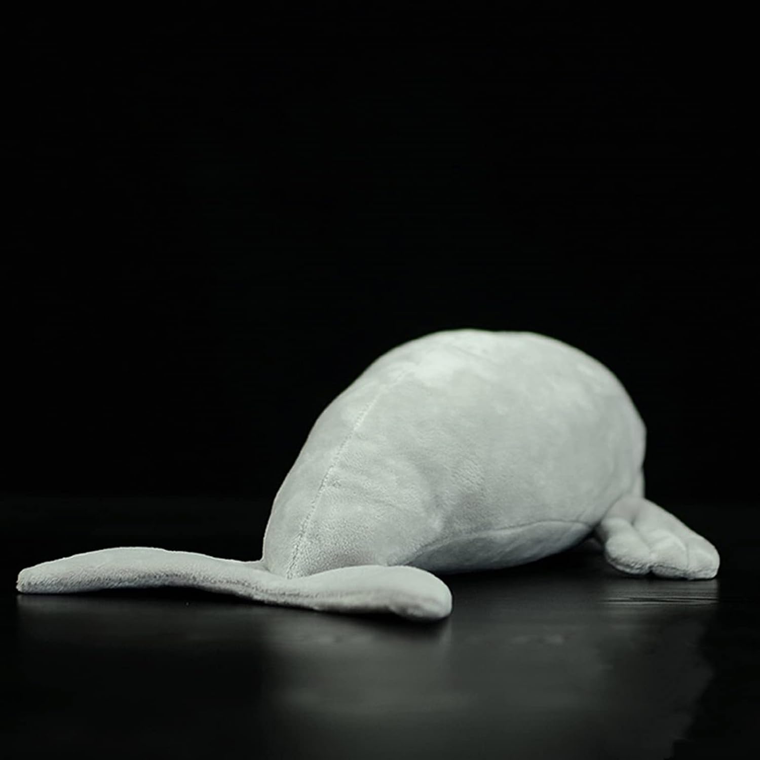 ZHONGXIN MADE Simulation Manatee Plush Toy - Gray Long Lifelike Dugong Stuffed Toys, Super Soft Realistic Sea Simulation Manatee Animal Plush Gift Collection for Kids, 14.5Inches