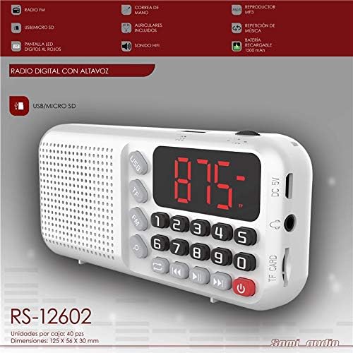 SAMI Digital Radio with Speaker, labeled features