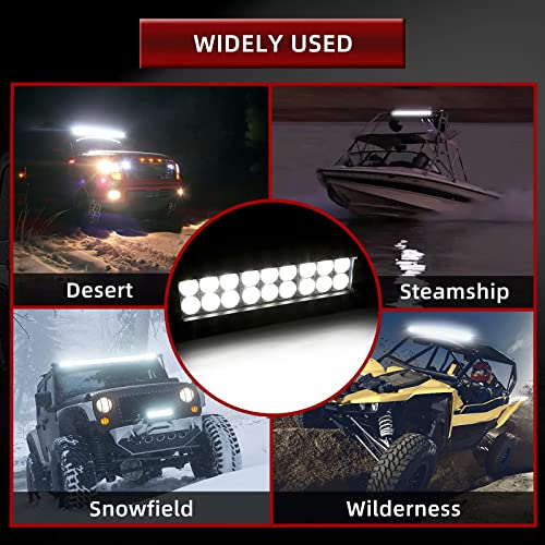 Yitamotor Led Light Bar 2Pack 54W 9Inch Led Light Pod Spot Flood Combo Offroad Light Driving Fog Light Reverse Light Waterproof Van Atv Motorcycle Truck Boat Golf Cart 12V, 2 Years Warranty #TOP6