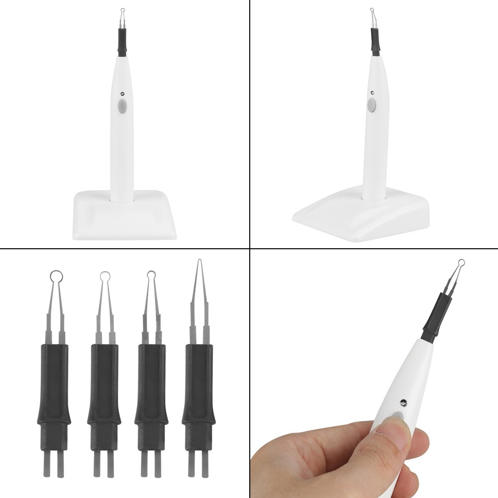 Akozon Gutta Percha Cutter Tooth Gum Cutter Gomma Senza Fili Dentale con 4pz Punte(EU Standard)