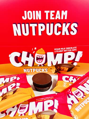 Chomp! Nutpucks: Vegan Oat Milk Chocolate Peanut Butter Cups | Dairy-Free, Gluten-Free, Soy-Free, Ethical Cacao (10 Pack) #TOP5