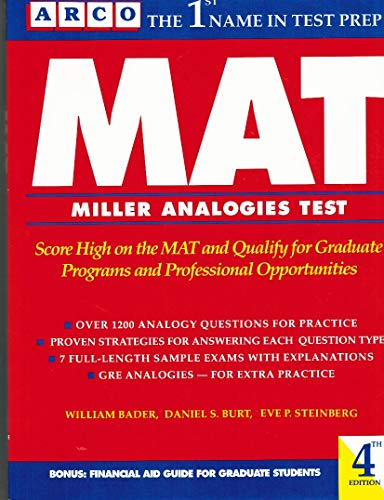 Mat: Miller's Analogies Test (Arco Master the M... 0135639174 Book Cover