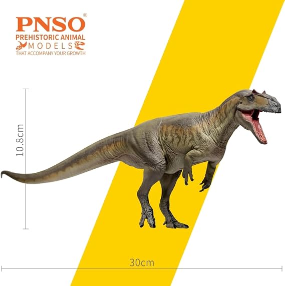 PNSO Prehistoric Dinosaur Models: 75 Donald the Saurophaganax | 11.8 Jurassic Predator Display Model - Movable Jaw - Powerful Bite - 64-Page Manual + A3 Sci-Art Poster - 15+