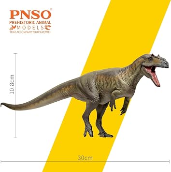 PNSO Prehistoric Dinosaur Models: 75 Donald the Saurophaganax | 11.8 Jurassic Predator Display Model - Movable Jaw - Powerful Bite - 64-Page Manual + A3 Sci-Art Poster - 15+