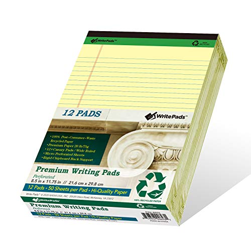 Bloc-notes KAISA KSU-6931 canari 21,6x27,9 cm à support rigide en aggloméré pour bureau