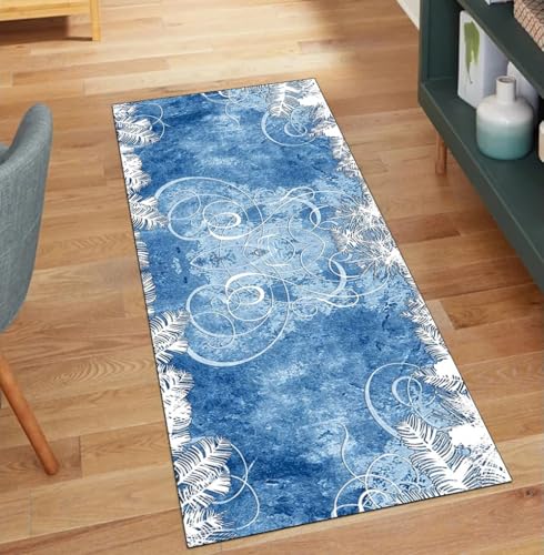 Alfombra para pasillo gris azulada larga ideal para el dormitorio 2