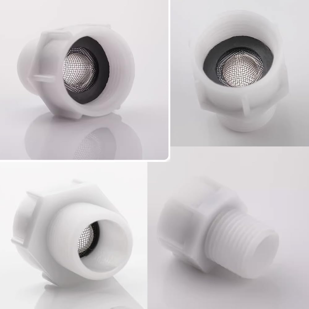 Toilet Fill Valve Pipe Adapter, 7/8" Female Thread to 1/2" Male Thread, Bidet Hose Fitting Pipe Adapter Connection (ABS White)