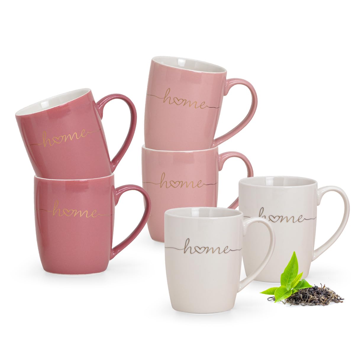 Set 3 Tazze Caffè Porcellana Cuore Fiori 300ml | Offerta matches21