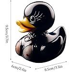 Goth Satanic Duck - Dark Resin Gothic Cyberpunk Duck, Novelty Rock & Maid Ducky Ornaments for Halloween Decor, Collectible Gothic Gifts - Image 5