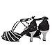 KAI-ROAD Ballroom Dance Shoes Women 3 Inch Heel Salsa Latin Dancing Wedding Shoe for Girls, Black