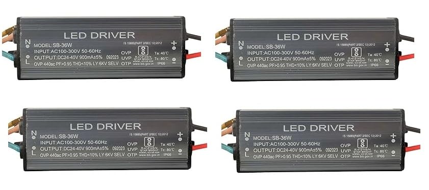 Image of 36W Street Light LED driver | Input AC 100 to 300V | 50HZ | Output: DC 24 to 40V 900mA | | Water proof (4, 36W street light driver)
