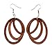FITYLE 1 Par Moda Mujer étnica Oval Hoop Cuelga Los Pendientes Gancho...