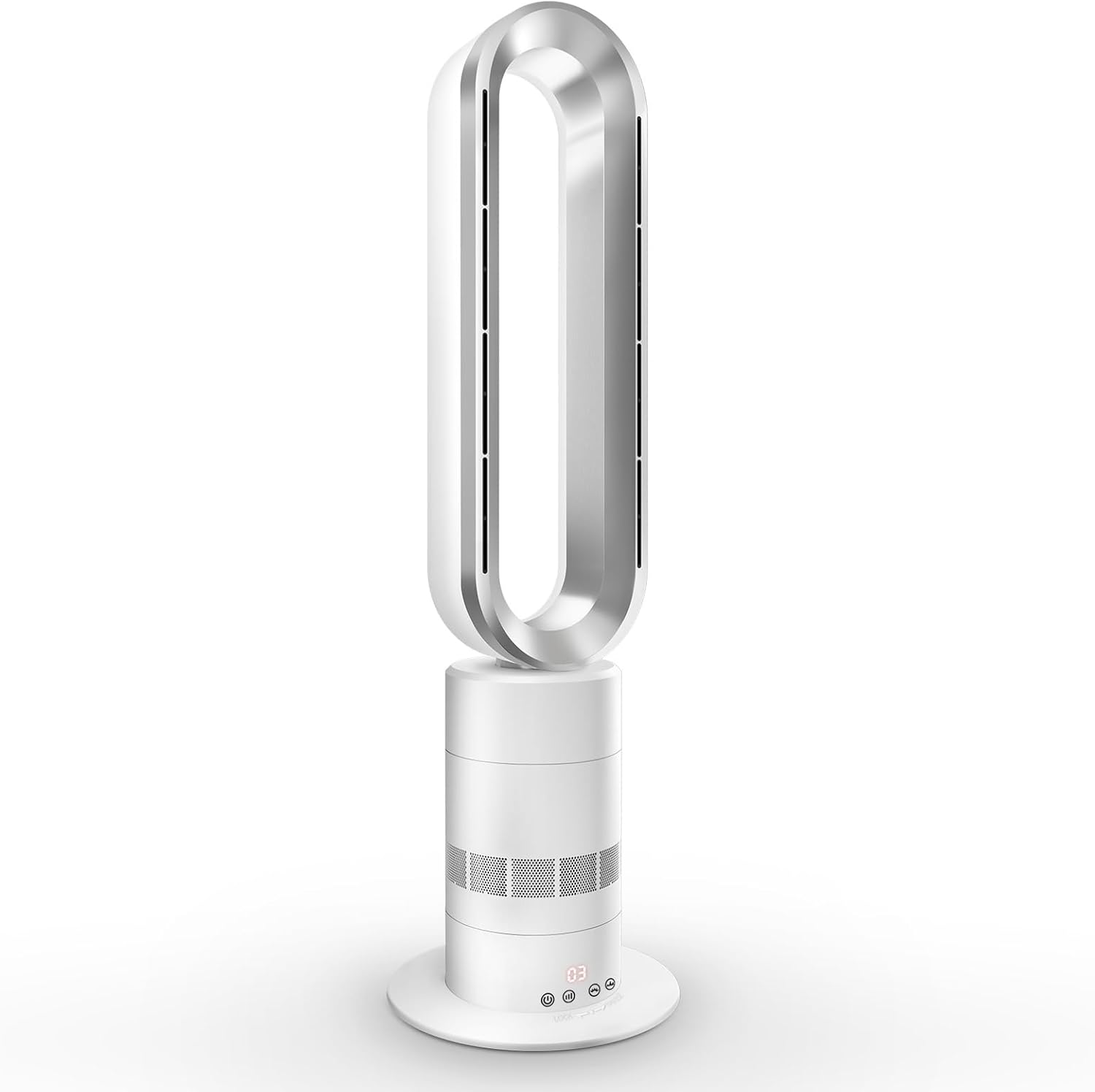 Xcity TP18Pro Bladeless Tower Fan, 2-in-1 Heater & Cooling Fan, Remote & Touch Control, 10 Cooling + 3 Heating Levels, Ultra-Quiet DC Motor for Bedroom & Home Office