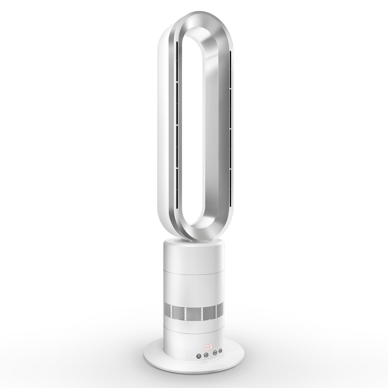 Xcity TP18Pro Bladeless Tower Fan, 2-in-1 Heater & Cooling Fan, Remote & Touch Control, 10 Cooling + 3 Heating Levels, Ultra-Quiet DC Motor for