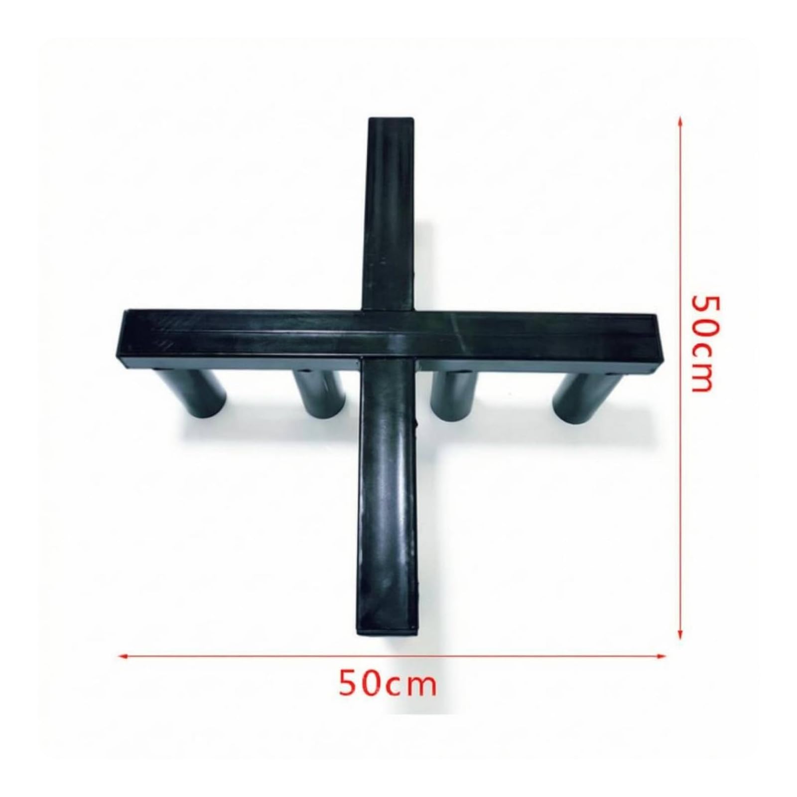 Harilla Soporte para Barras Olímpicas Rack Barra Pesas Organizador Soporte Vertical Base en Cruz Acero 8 Posiciones Mantiene Suelo Libre Compatible con Barras