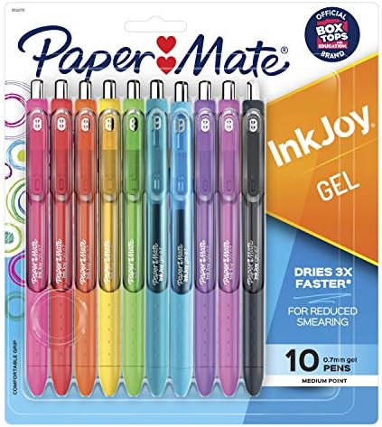 Paper Mate Gel Pens | InkJoy Pens, Medium Point, Assorted, 10 Count