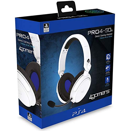 4Gamers PRO4-50s Officieel gelicentieerde Stereo Gaming Headset voor PS4- Wit