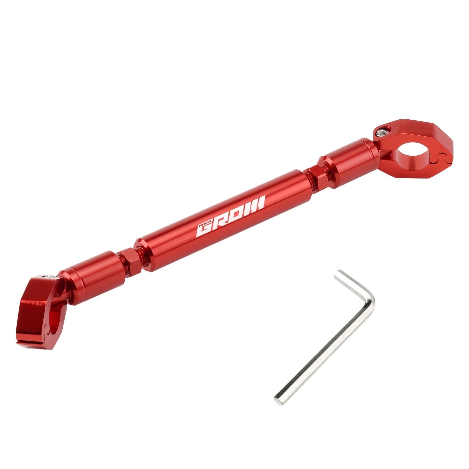 Motorrad Balance Lenker Für H&ONDA MSX 125 MSX125 GR&OM SF Telefon Halterung Einstellbare Multifunktions Querstange Lenker Balance Bar(Red)