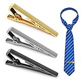3 pcs Klassische Krawattennadel, Krawattenklammer für Herren Gold Silber Schwarz Modeschmuck Tie Clip Anzug Hemd Zubehör Krawattennadeln für Valentinstag JubiläUm Verabredung Hochzeit
