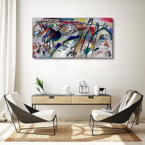 Tableau abstraction Kandinsky 120x60 cm de qualité premium - 3