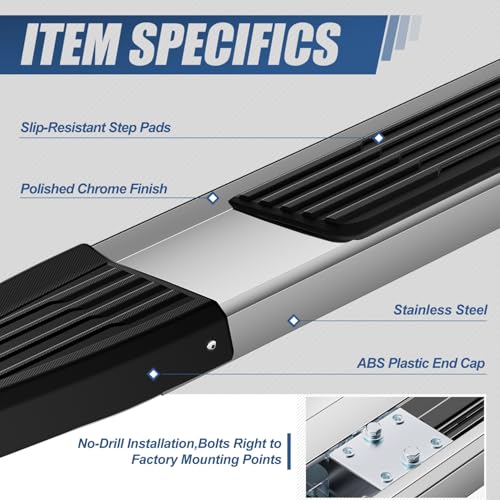 Estribos laterales de 6 pulg para Dodge Ram 1500 2019-24 miniatura 2