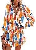 Dokotoo Womens Spring Floral Print Ruffle Tiered Mini Dress