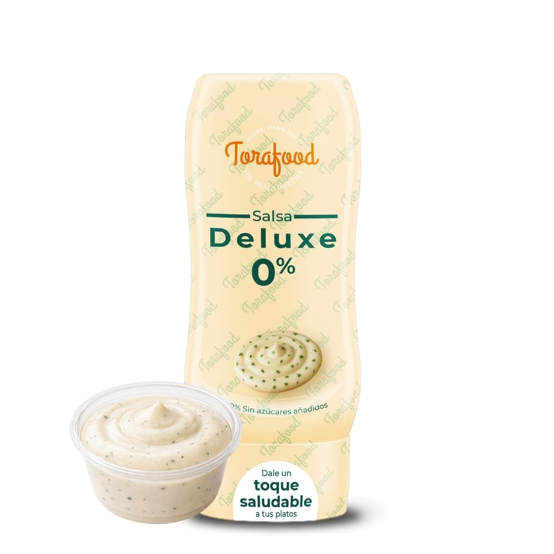 Salsa Zero Deluxe 330ml | 0% Azúcares Añadidos | Sabor Cremoso y Exclusivo | Ideal para Recetas Saludables | Torafood