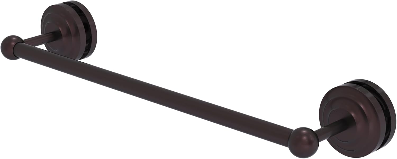 Allied Brass QN-41-SM-24 Que 24 Inch Shower Door Towel Bar, Antique Pewter
