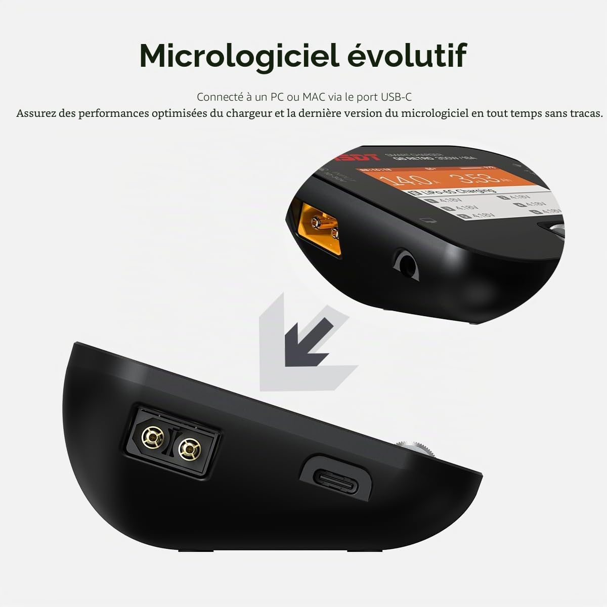 ISDT Q6 Retro Lipo Chargeur / Déchargeur d'équilibre de batterie (2-6S) : chargeur numérique intelligent pour RC - 350 W, 16 A, DC