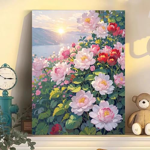 Toile peinture poster mural pour raviver un mur blanc salon deco florale 60x90