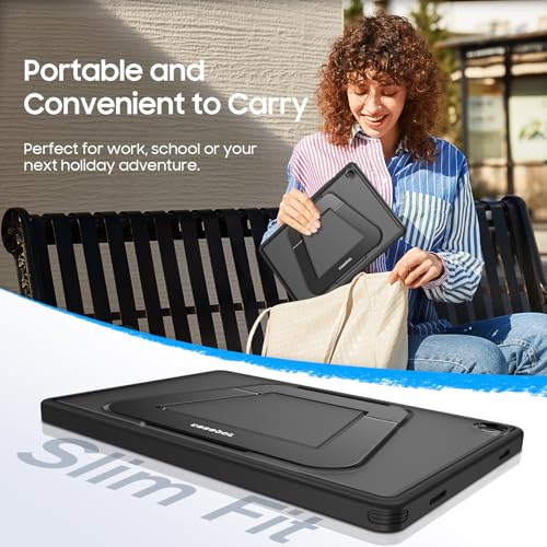 Fintie Etui z metalowym stojakiem do Samsung Galaxy Tab A11+ Plus 11" 2025 / Tab A9+ Plus 11 cali 2023, odporne na uderzenia etui ochronne pod wieloma kątami, czarne