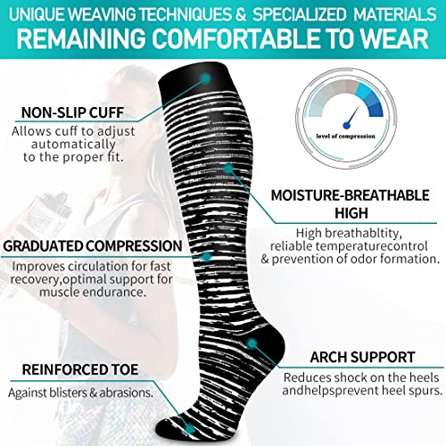 Image of COOLOVER Copper Compression Socks for Women and Men(6 Pairs)-Best Support for Running, Athletic, Travel