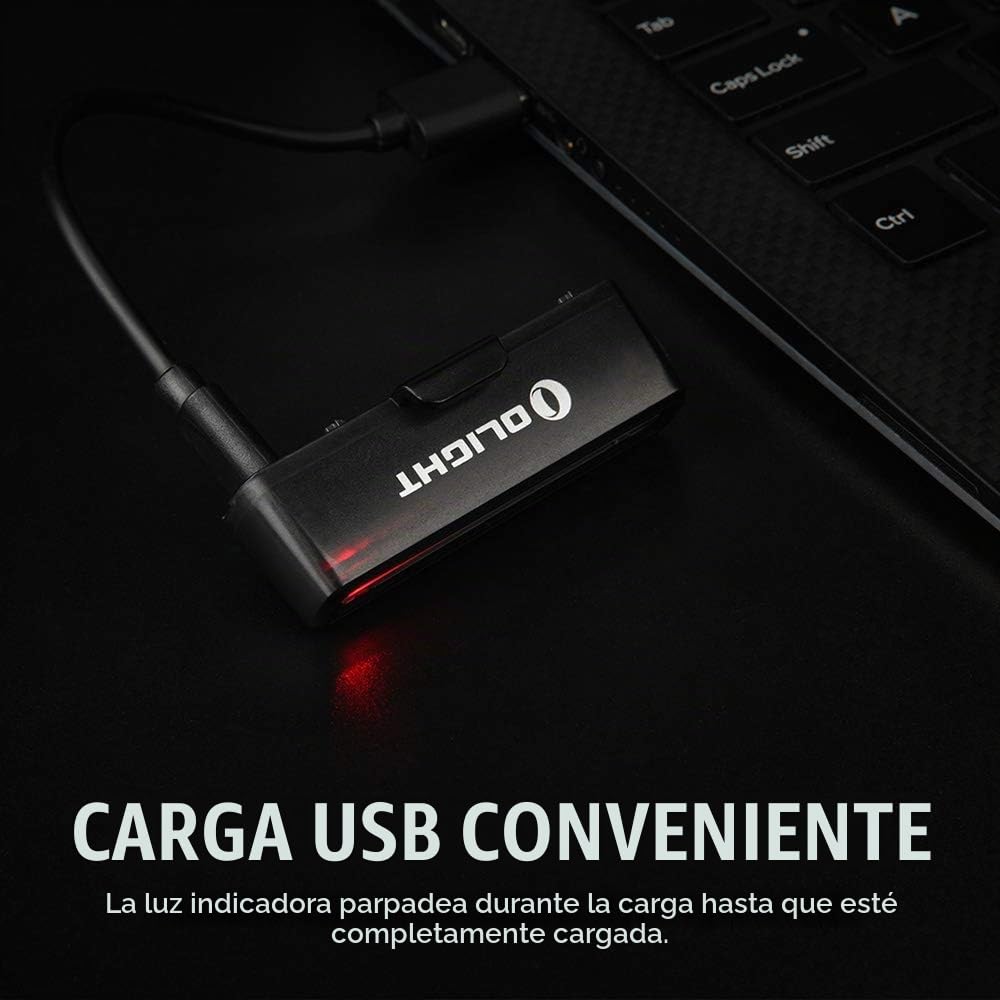 OLIGHT RN400+SEEMEE30C Luces Bicicleta Delantera y Trasera LED Recargable | Juego de Linterna Delantero y Luce Trasera para Bicicleta, 400 Lúmenes, 5 Modos para Iluminación, para Camping y Ciclismo