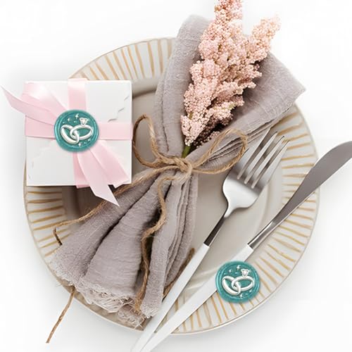 Tampon de cire mariage en laiton avec poignée ABS rouge - 6