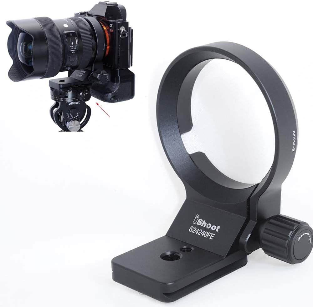 Tripod Mount Ring Lens Collar Support Bracket Compatible with Sigma 14-24mm F2.8 DG DN Art, 24-70mm F2.8 DG DN Art, 28-70mm F2.8 DG DN C, 85mm F1.4 DG DN Art, 105mm F2.8 DG DN Macro (E-Mount) Lens