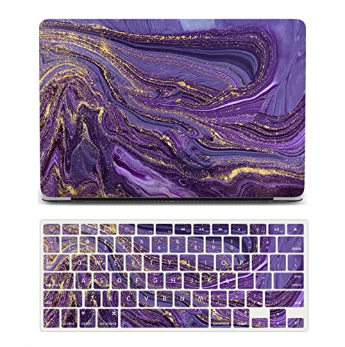 Funda protectora MacBook Air 13.6 M2 A2681 morada para universidad y café