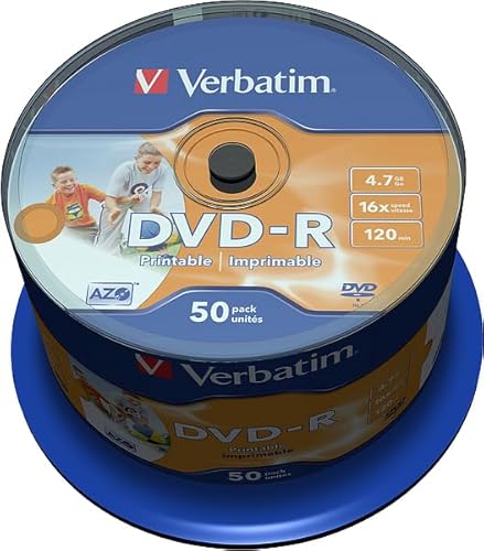 Verbatim 43533 4.7Go 16x DVD R Large imprimable 50 Pack Spindle - vue 6