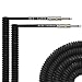 GLS Audio 20 Foot Curly Guitar Instrument Cable - Straight 1/4 Inch TS to Straight 1/4 Inch TS 20 FT Cord 20 Feet Phono 20' 6.3mm - SINGLE