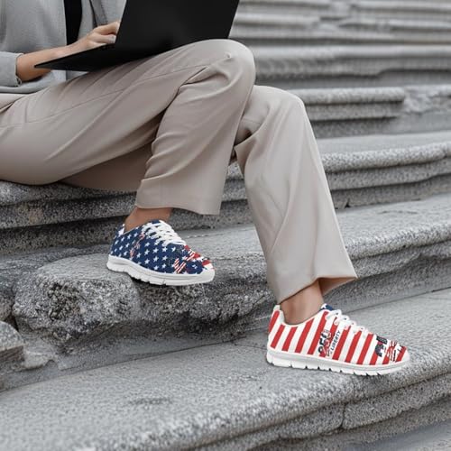 Image of GIFTPUZZ Mens Lace Up Athletic Trainers Running Sneakers Wedge Breathable Gym Lightweight Sports Tennis Shoes