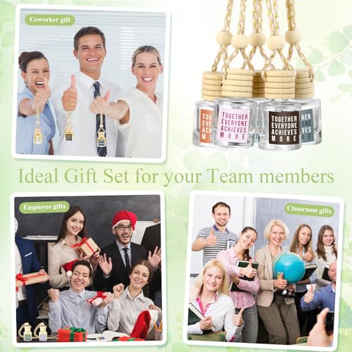 Image of Funnymoom 30 Pcs Team Appreciation Gifts Inspirational Empty Hanging Car Air Freshener Diffuser Together Everyone Achieves More Positive Gift for Coworker Nurse Staff Teachers