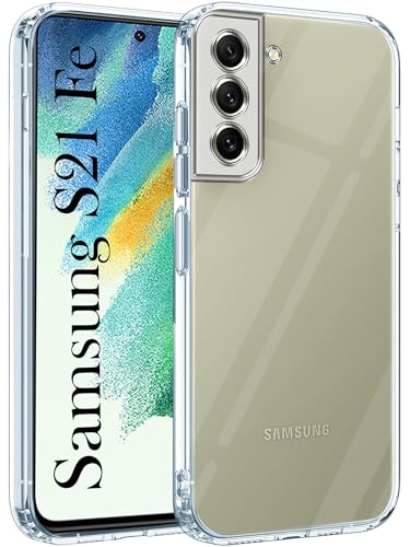 Image of Jkobi Back Case Cover for Samsung Galaxy S21 FE 5G (Silicone Clear Shockproof Case with Camera Protection | Soft and Flexible)