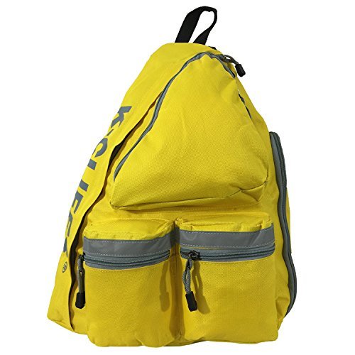 Image of K-Cliffs Heavy Duty Sling Backpack Water-Resistant Laptop Bookbag Body Bag Bright Color Safety Reflective Stipe