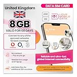 Love Mobile Data Only Sim Card - International Multi-Network 4G/5G Prepaid Pay As You Go Data Sim for Mobile Phones, WiFi Routers & More, United Kingdom (O2, Three & Vodafone) - 8GB for 60 Days