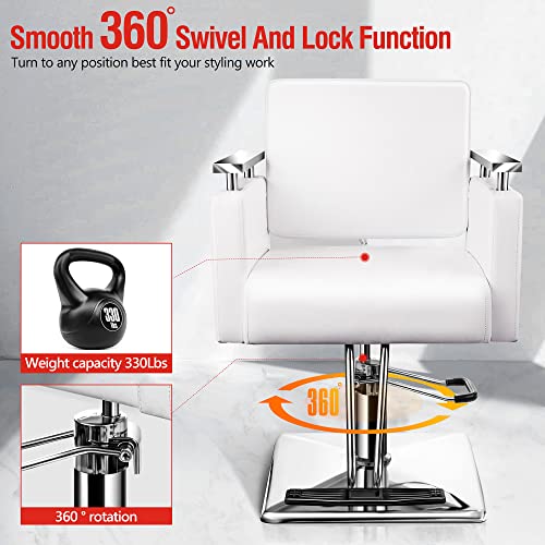 Baasha Salon Chair, Purple Salon Chair For Hair Stylish, Hair Salon Chair Hair Chair With Heavy-Duty Steel Frame, Shampoo Chair Stylist Chair Tattoo Chair, Beauty Salon Equipment - Puprle #TOP5