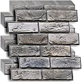 10 Pcs 3D Wall Panels Peel and Stick,Faux Brick,Waterproof Self Adhesive Decorative Wall Panelsfor Interior Wall Decor,Living Room,TV Background,Study Room.