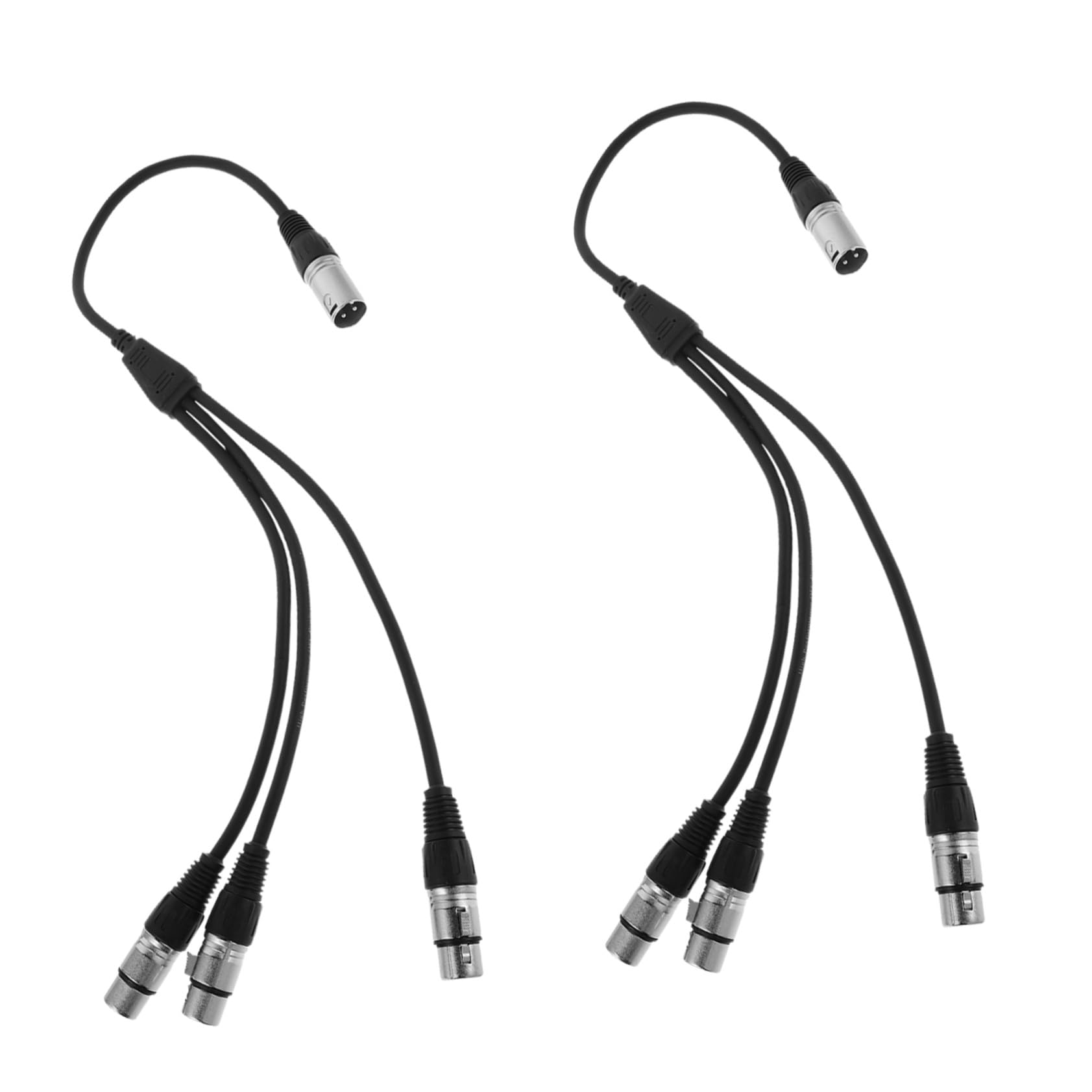 Xlr Audio Splitter 2 Stück 1 zu 3 Audio Kabelverteiler für Mikrofone