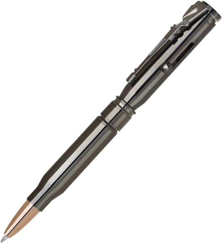 Pen Kit Mall Gun Metal Bolt Action Bullet Shaped Refillable Ballpoint Ink Pen with Rifle Design Clip, Gun Metal (1 one) Rifle Bullet Pen