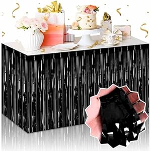Lantianchen 3P Schwarze Folien Tischröcke
